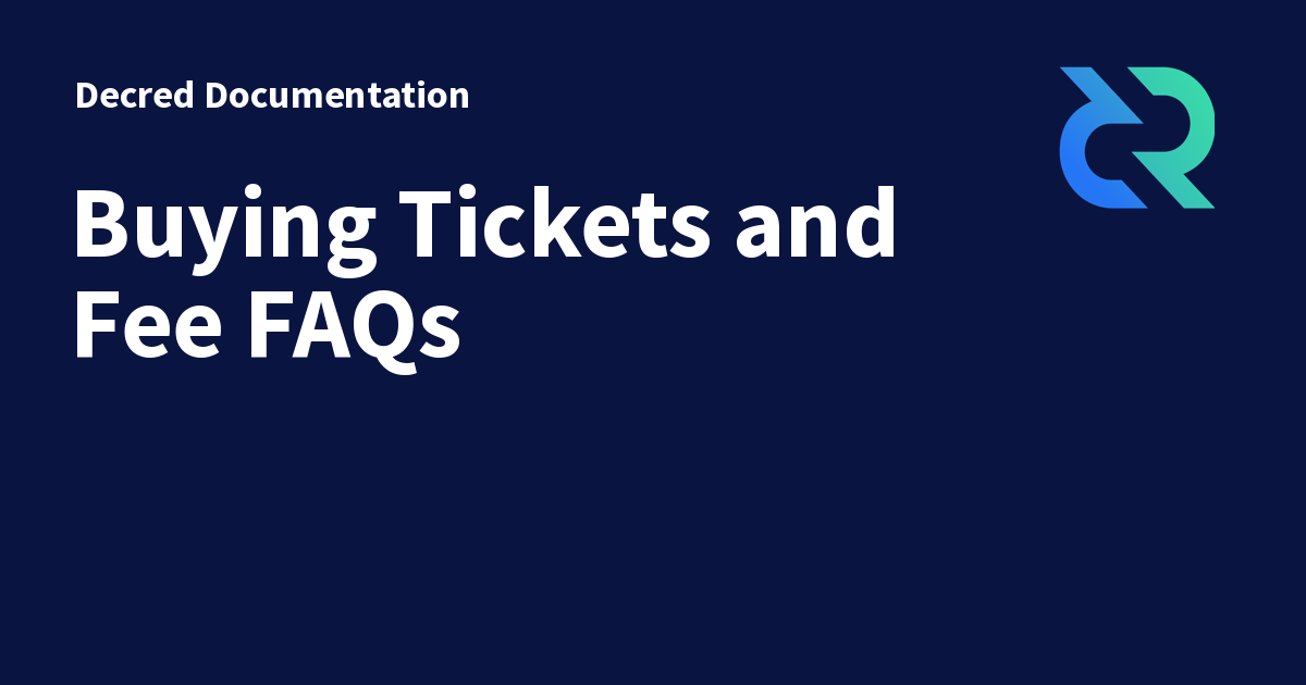 FAQs Tickets